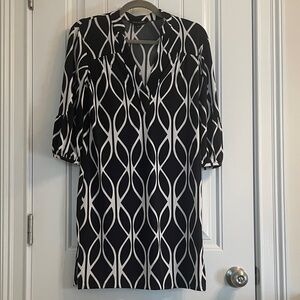 Banana Republic Black and White Mini Dress